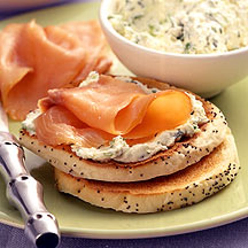 Photo of Salmon-ricotta bagel toasts by WW