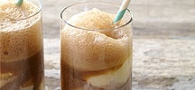 Chocolate root beer floats