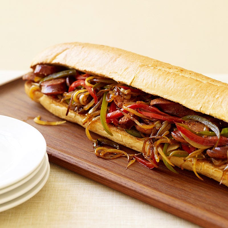 Photo of Sausage, pepper and onion hero sandwich by WW