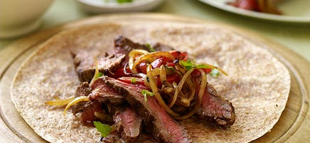 Grilled fajita wrap