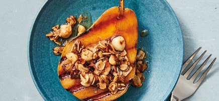 Grilled stuffed pears