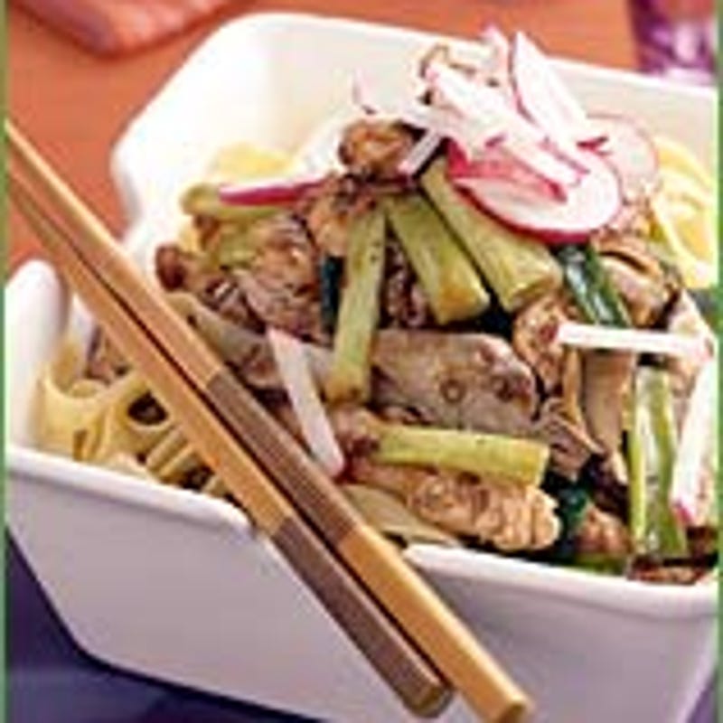 Photo of Chicken, scallion and artichoke stir-fry by WW