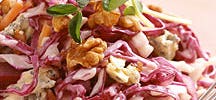 Nutty cabbage salad with beets and blue cheese