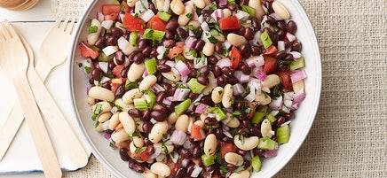 Black-and-White Summer Bean Salad