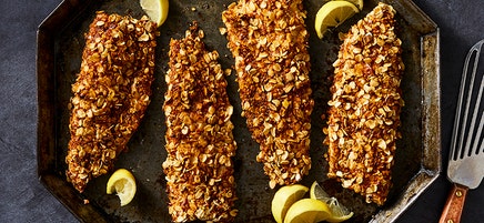 Spicy pecan-crusted trout
