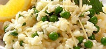 Parmesan-pea risotto