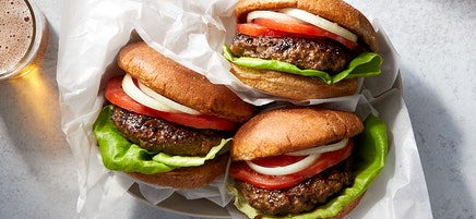 Savory beef burgers
