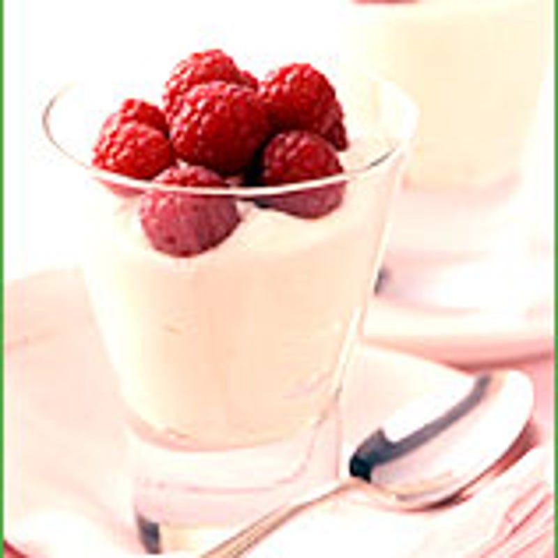 Photo of Raspberry-topped lemon cream by WW