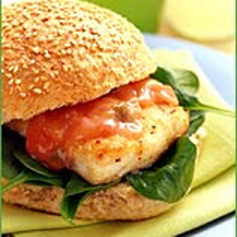 Photo of Baked fish sandwich with spiced mayonnaise by WW