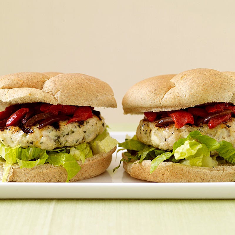 Photo of Feta-stuffed chicken burgers by WW