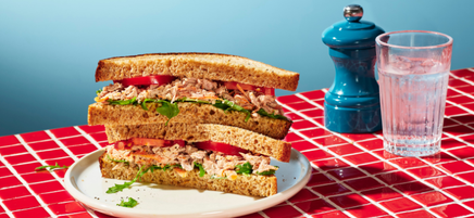 Lemon-pepper tuna sandwiches