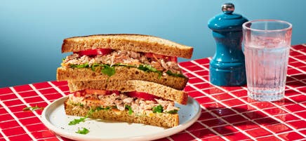 Lemon-pepper tuna sandwiches