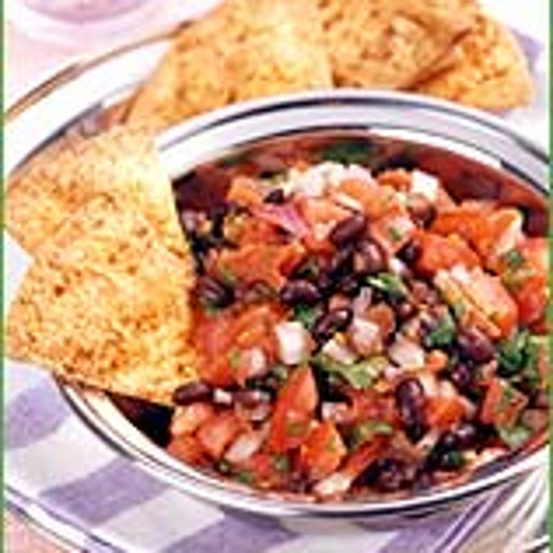 Photo of Black bean salsa with chili-baked chips by WW