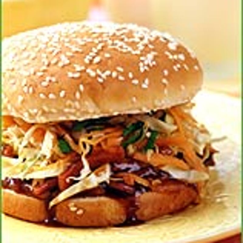 Photo of Slaw-topped pork sandwiches by WW