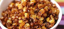 Garlic-roasted corn snack