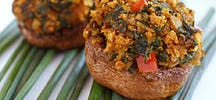 Creole-style stuffed mushrooms