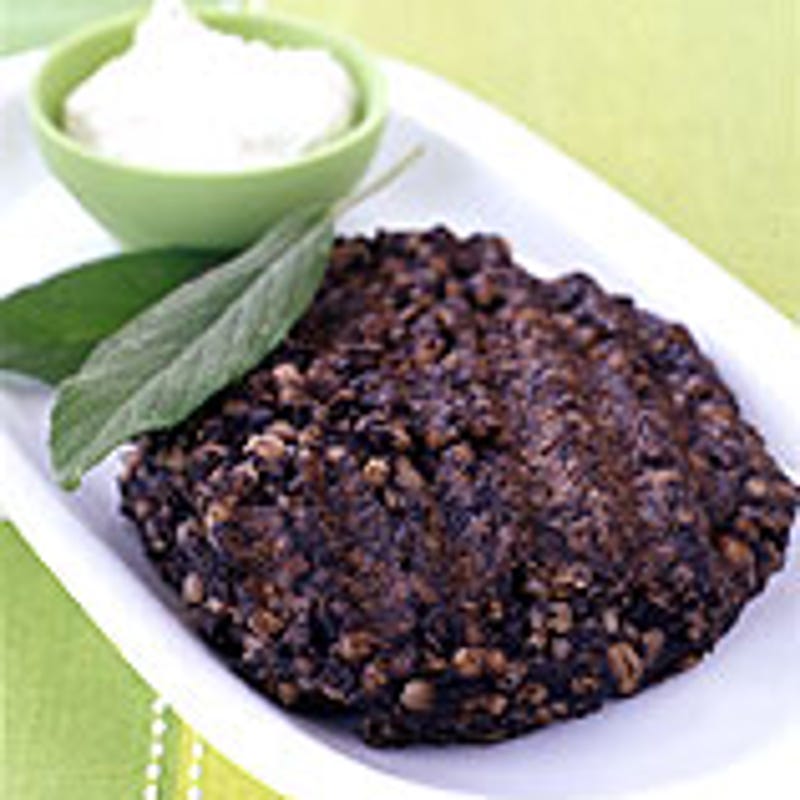 Photo of Mushroom-barley burgers with horseradish cream by WW