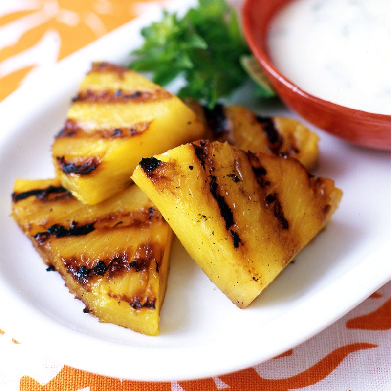 Photo of Grilled pineapple with basil and ginger cream sauce by WW