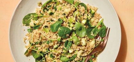 Toasted quinoa salad with lemon and herbs