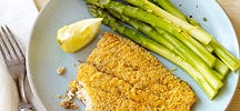 Cornmeal-battered oven-fried catfish