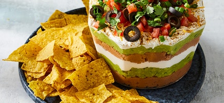 Layered Mexican bean dip