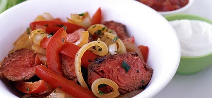 Beef fajitas