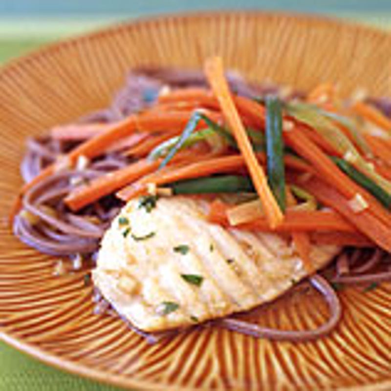 Photo of Lemon grass-poached tilapia with julienned vegetables by WW