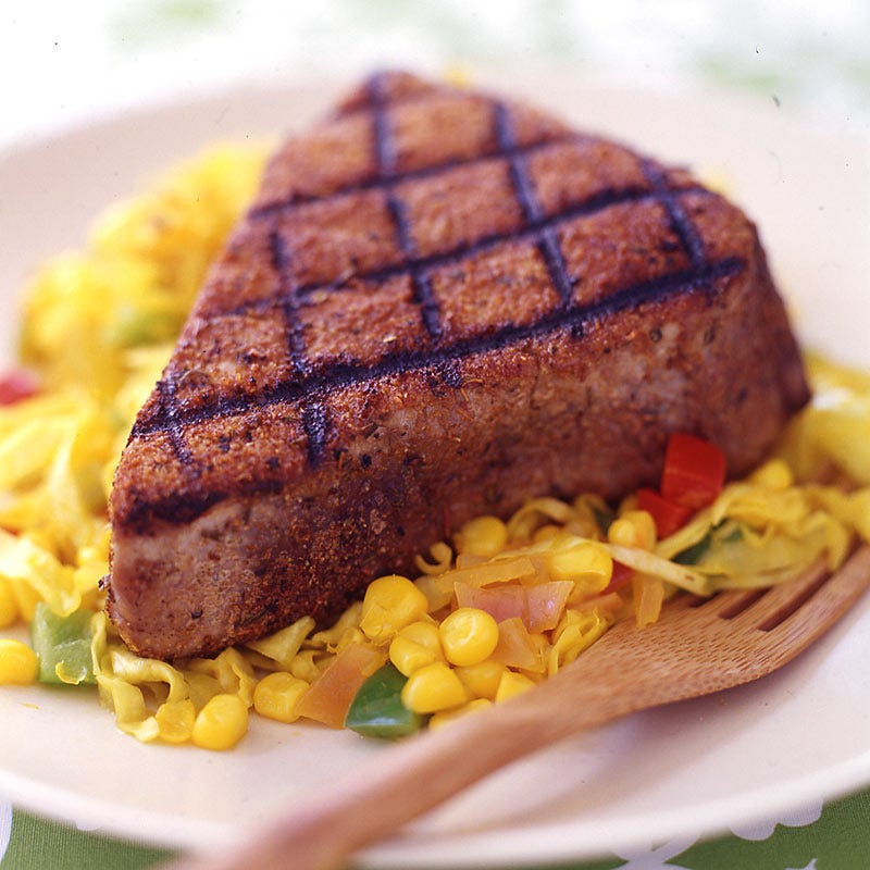 Photo of Blackened tuna with corn chow chow by WW
