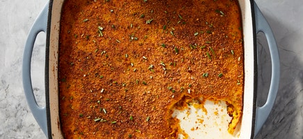 Pumpkin Gratin with Crispy Rosemary-Parmesan Topping