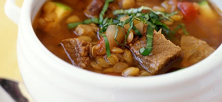 Italian beef and lentil slow-cooker stew