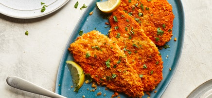 Oven-fried paprika chicken cutlets