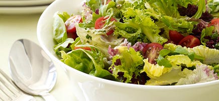 Mixed greens with vinaigrette