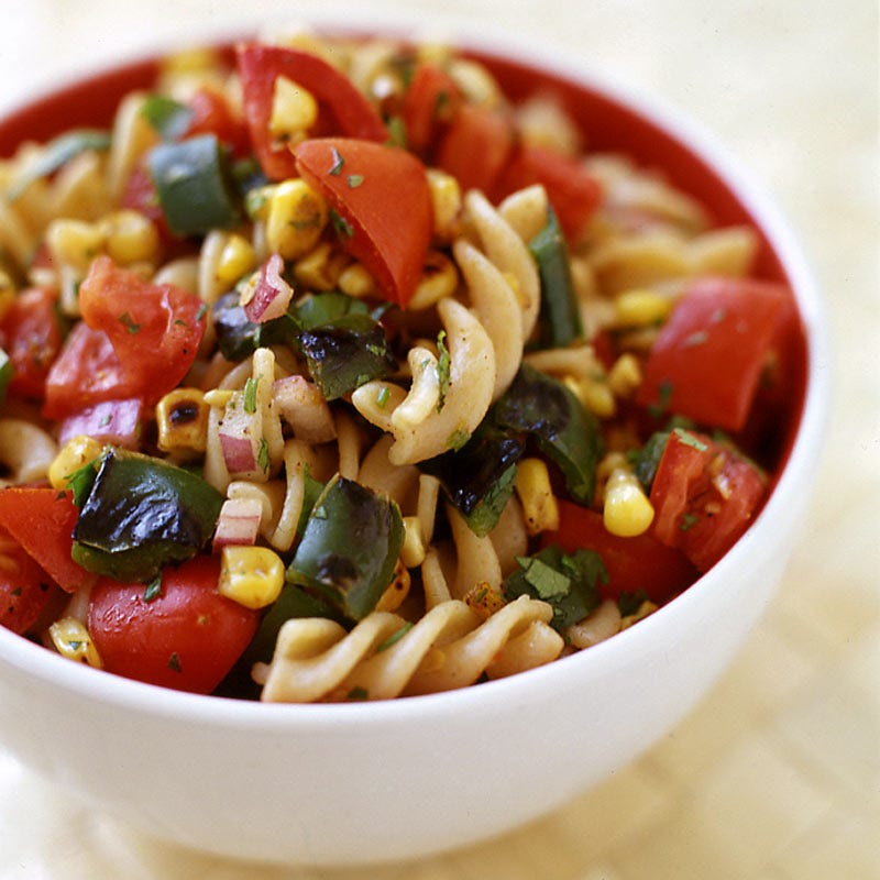 Photo of Pan-roasted corn and poblano chile pasta salad by WW