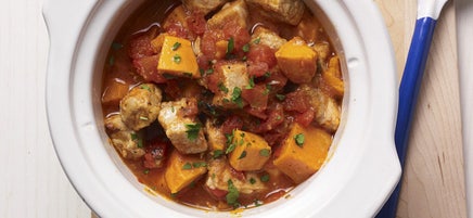 Cuban-style pork and sweet potato slow cooker stew