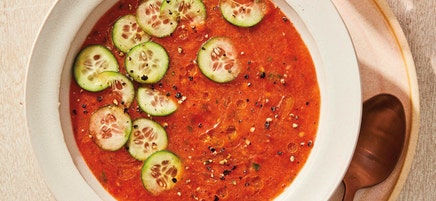 Grilled-vegetable gazpacho