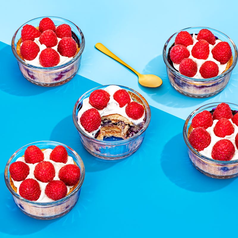 Individual Berry Custards