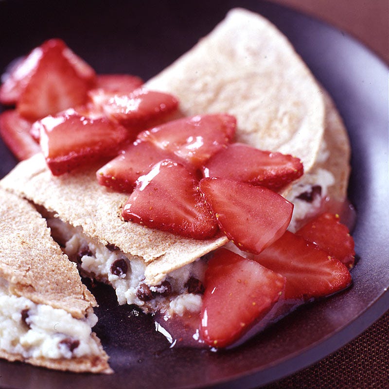 Photo of Cannoli Quesadilla with Strawberry Sauce by WW