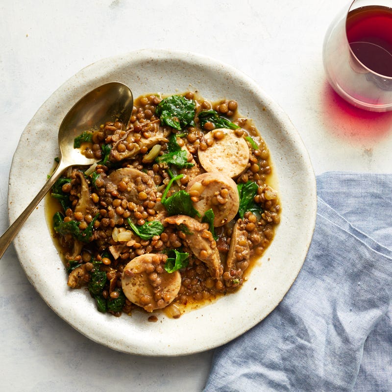 Photo of Italian lentil and sausage slow cooker stew by WW