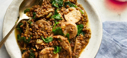 Italian lentil and sausage slow cooker stew