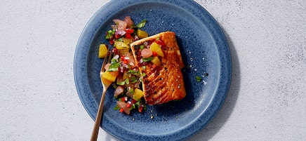 Broiled Salmon with Citrus Salsa