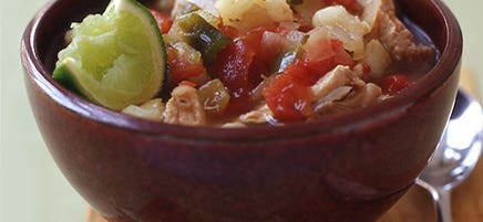 Slow cooker chicken posole