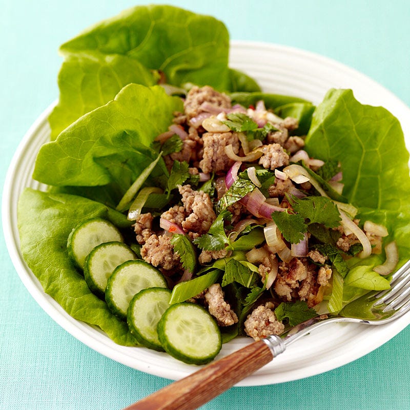 Photo of Spicy Thai pork salad (larb) by WW