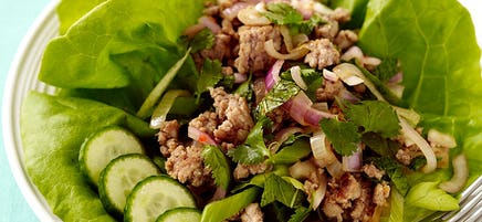 Spicy Thai pork salad (larb)