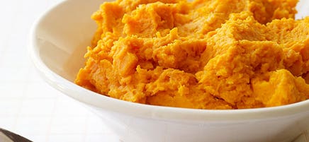 Mashed sweet potatoes