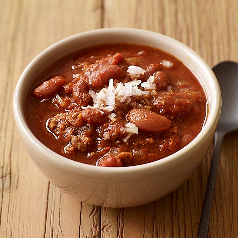 Quick beef and pinto bean chili