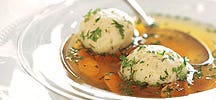 Vegetarian matzo ball soup