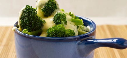 Broccoli with cheese sauce