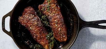 Pan-seared sirloin steak