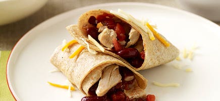 Slow cooker chicken burritos