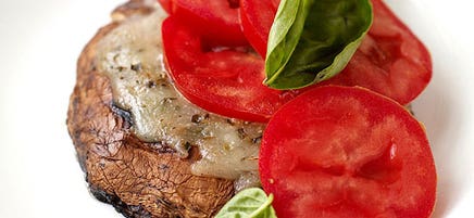 Grilled Margherita Portobello Mushrooms